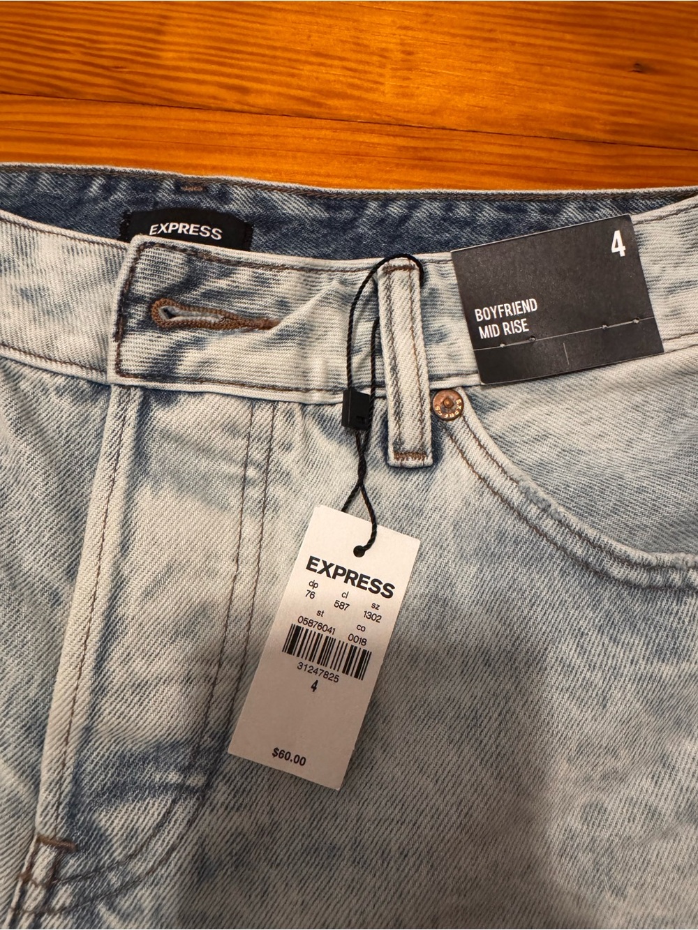 Express Light Blue Relaxed Boyfriend Jeans